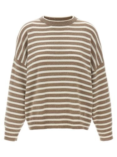 Sequin Striped Sweater - Brunello Cucinelli - Modalova