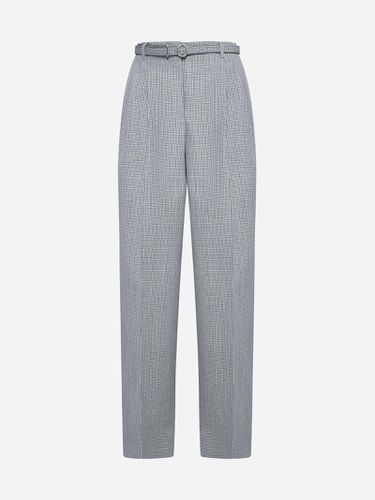 Micro-check Wool Trousers - Jil Sander - Modalova