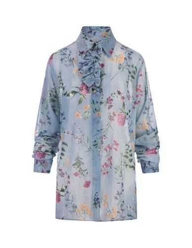 Soft Shirt With Floral Print - Ermanno Scervino - Modalova