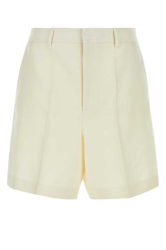 Ivory Wool Blend Bermuda Shorts - Valentino Garavani - Modalova