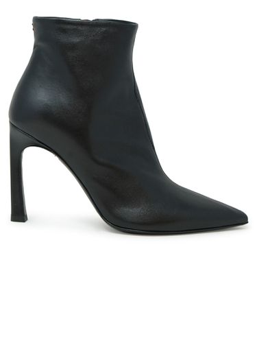 Black Leather Baron Ankle Boots - Halmanera - Modalova