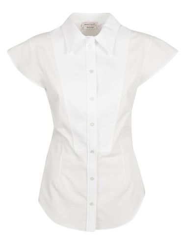 Round Hem Short-sleeved Plain Shirt - Alexander McQueen - Modalova