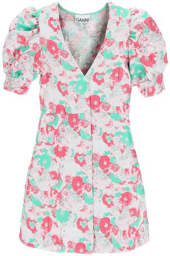 Ganni Jacquard Floral Dress - Ganni - Modalova