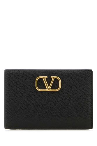 Black Leather Vlogo Wallet - Valentino Garavani - Modalova