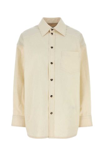 Melange Ivory Poplin Oversize Shirt - Bottega Veneta - Modalova