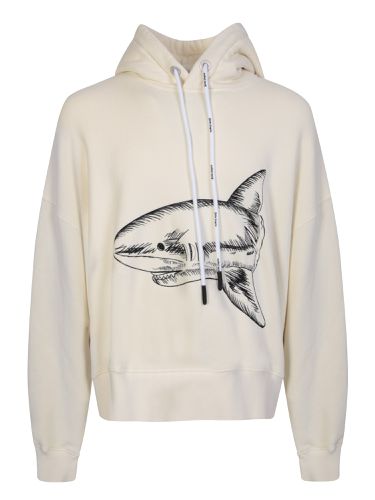 Palm Angels Shark Print Hoodie - Palm Angels - Modalova