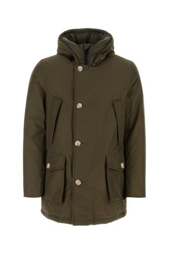 Army Green Cotton Blend Down Jacket - Woolrich - Modalova