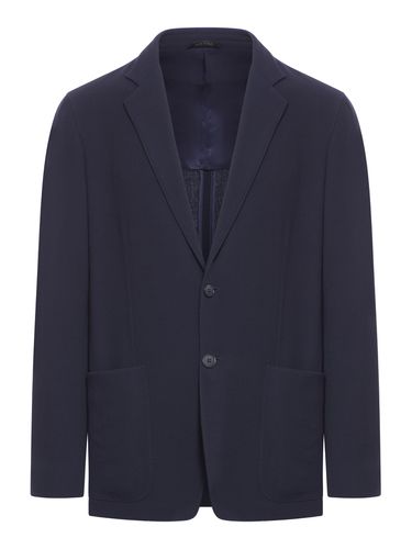 Ribbed Blazer In Wool And Viscose - Giorgio Armani - Modalova