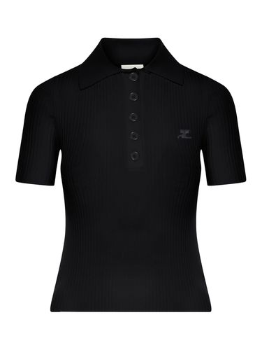 Iconic Rib Knit Polo Shirt - Courrèges - Modalova