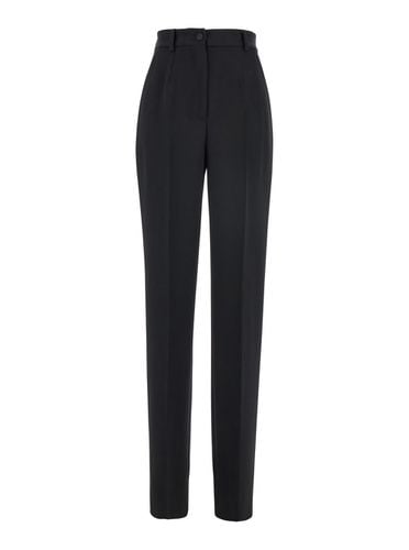 Pants With High Waist And Belt Loops In Wool Woman - Dolce & Gabbana - Modalova