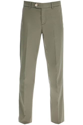 Beige Cotton Pants - Brunello Cucinelli - Modalova