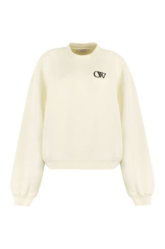 Cotton Crew-neck Sweatshirt - Off-White - Modalova