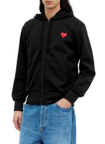 Heart Logo Patch Zip-up Hoodie - Comme des Garçons Play - Modalova