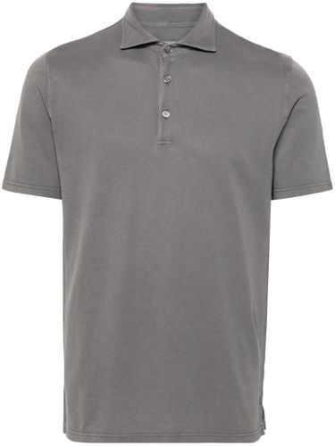 Fedeli Grey Cotton Polo Shirt - Fedeli - Modalova