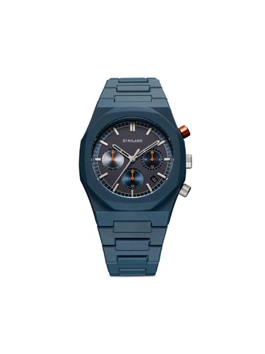 Charcoal Neptune Polychrono 40.5 Mm Watch - D1 Milano - Modalova