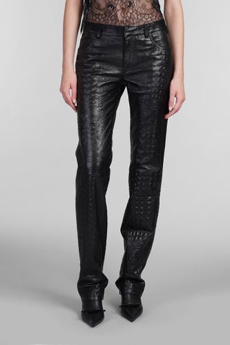 Blumarine Pants In Black Leather - Blumarine - Modalova