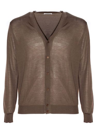 Kangra Brown Wool Cardigan - Kangra - Modalova