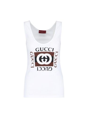 Gucci Logo Print Tank Top - Gucci - Modalova
