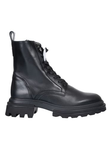 Block Heel Lace-up Combat Boots - Hogan - Modalova