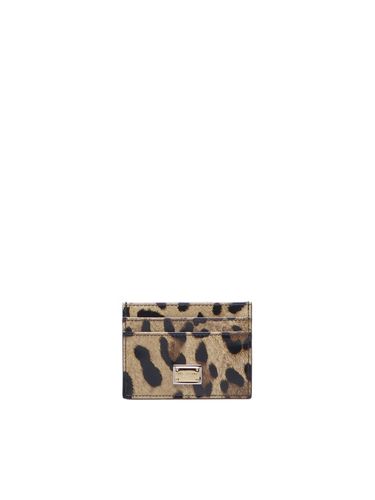 Card Holder In Shiny Print Calfskin - Dolce & Gabbana - Modalova