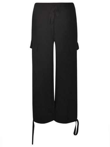 Drawstring Waist Wide Leg Cargo Trousers - Parosh - Modalova