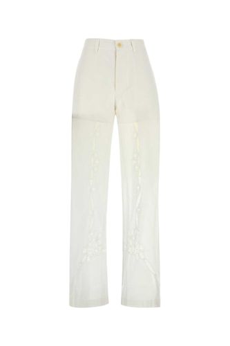 Marine Serre White Cotton Pant - Marine Serre - Modalova