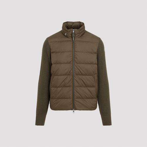 Cardigan With Padded Front Panel - Moncler - Modalova