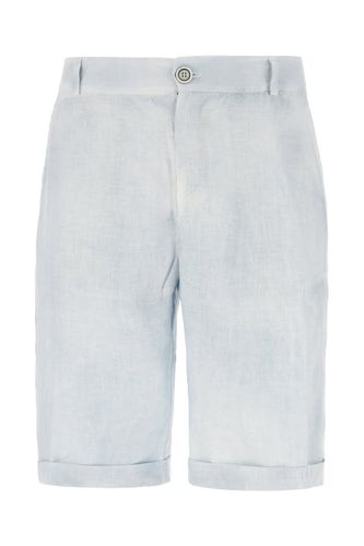 Pastel Light Blue Hemp Bermuda Shorts - Avant Toi - Modalova