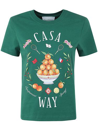 Casa Way Printed Fitted T-shirt - Casablanca - Modalova