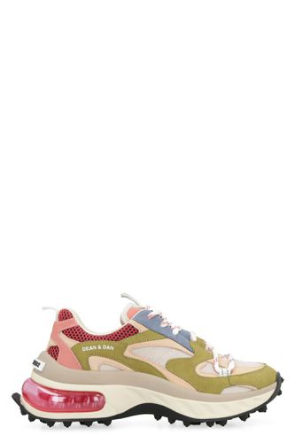 Bubble Leather And Fabric Low-top Sneakers - Dsquared2 - Modalova