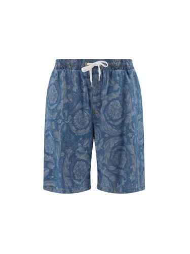 Versace Cotton Bermuda Shorts - Versace - Modalova