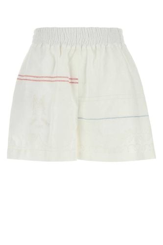 Marni White Linen Shorts - Marni - Modalova