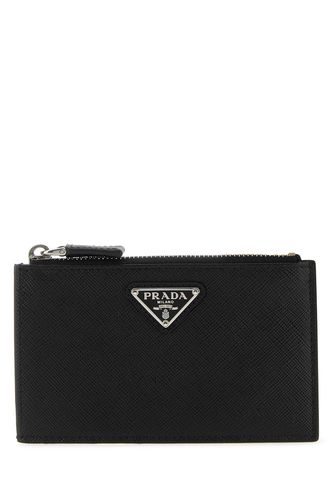 Prada Black Leather Card Holder - Prada - Modalova
