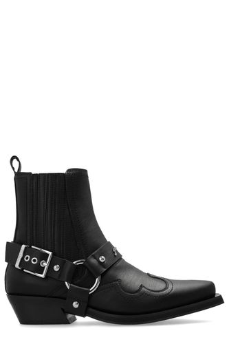 Buckle Fastening Western Chelsea Boots - Ganni - Modalova