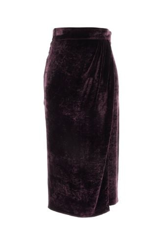 Blumarine 4g038a Fluid Velvet Skirt - Blumarine - Modalova