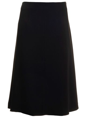 Pleated Long Skirt In Techno Fabric Woman - Douuod - Modalova