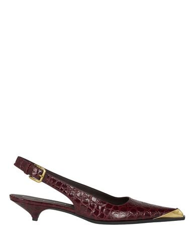 Burgundy Printed Leather Sling-back - Etro - Modalova