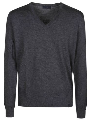 Fay V-neck Sweater - Fay - Modalova