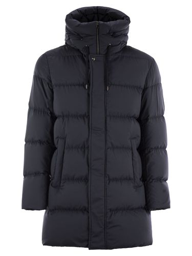 Herno Long Down Jacket With Hood - Herno - Modalova