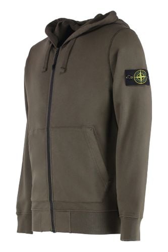 Stone Island Cotton Full Zip Hoodie - Stone Island - Modalova