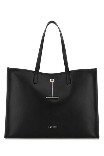 Black Leather Shopping Bag - Alexander McQueen - Modalova