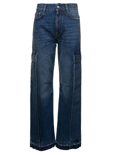 Flare Cargo Jeans With Logo Patch In Cotton Denim Woman - Stella McCartney - Modalova