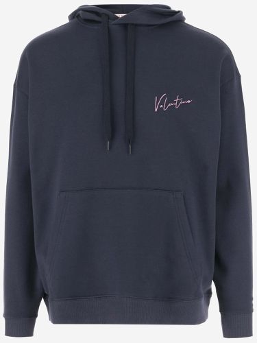 Cotton Blend Hoodie With Logo - Valentino - Modalova