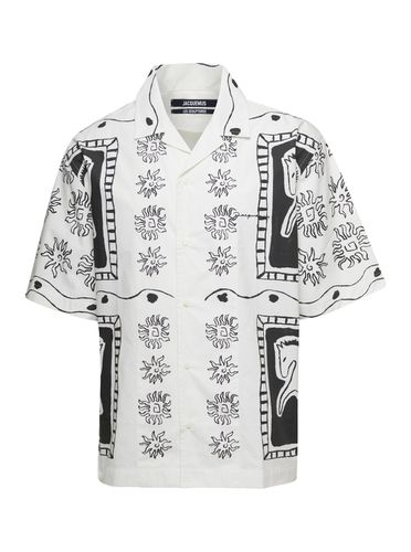 La Chemise Jean Shirt With Abstract Print In Cotton Man - Jacquemus - Modalova