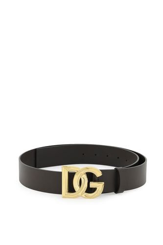 Lux Leather Belt With Dg Buckle - Dolce & Gabbana - Modalova