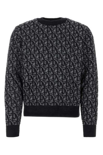 Monogram Jacquard Crewneck Jumper - Palm Angels - Modalova