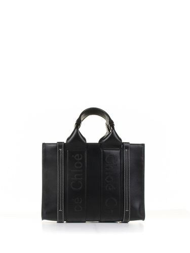 Small Woody Leather Shopping Bag - Chloé - Modalova