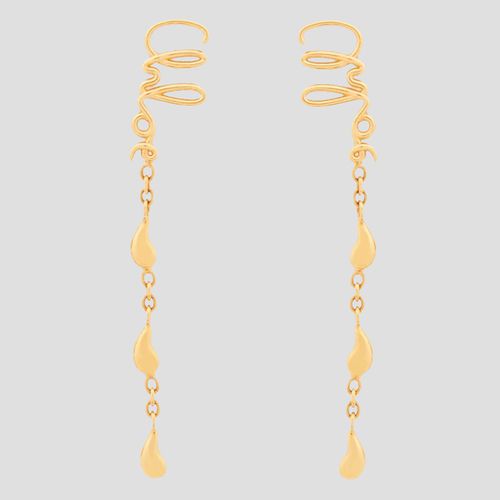 Chloé Gold Tone Brass Earrings - Chloé - Modalova