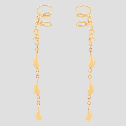 Chloé Gold Tone Brass Earrings - Chloé - Modalova