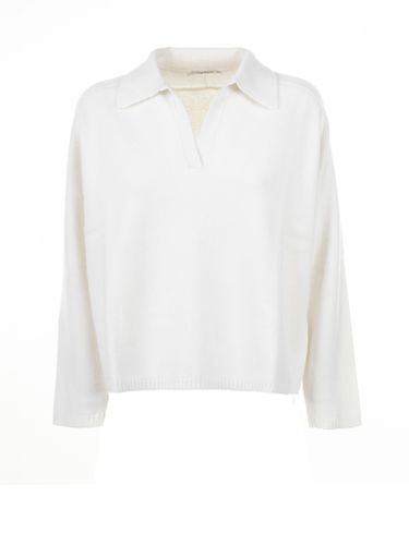 Kangra White Merino Wool Polo - Kangra - Modalova